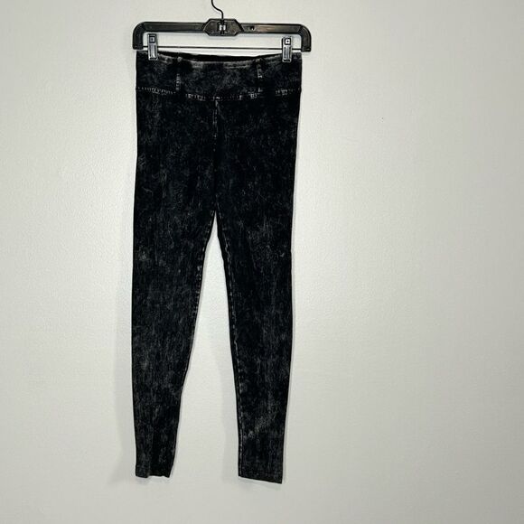 Talula Aritzia Corset Detail Acid Wash Leggings - Picture 2 of 5